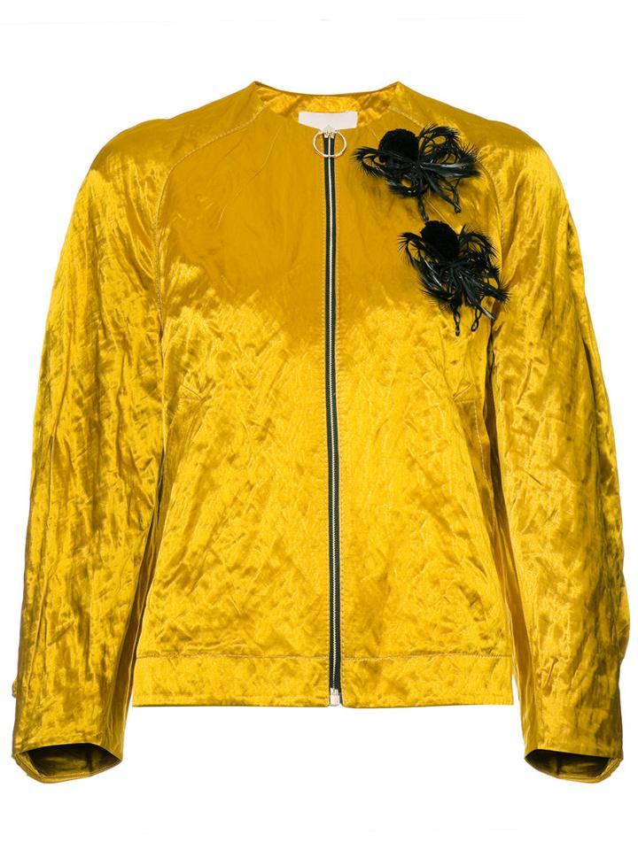 Roksanda - Kengo Jacket - Women - Cotton/polyester/viscose/metal - 8, Yellow/orange, Cotton/polyester/viscose/metal