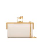Alexander Mcqueen Knuckle Skull Clutch - White