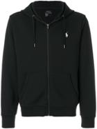 Polo Ralph Lauren Zipped Logo Hoodie - Black