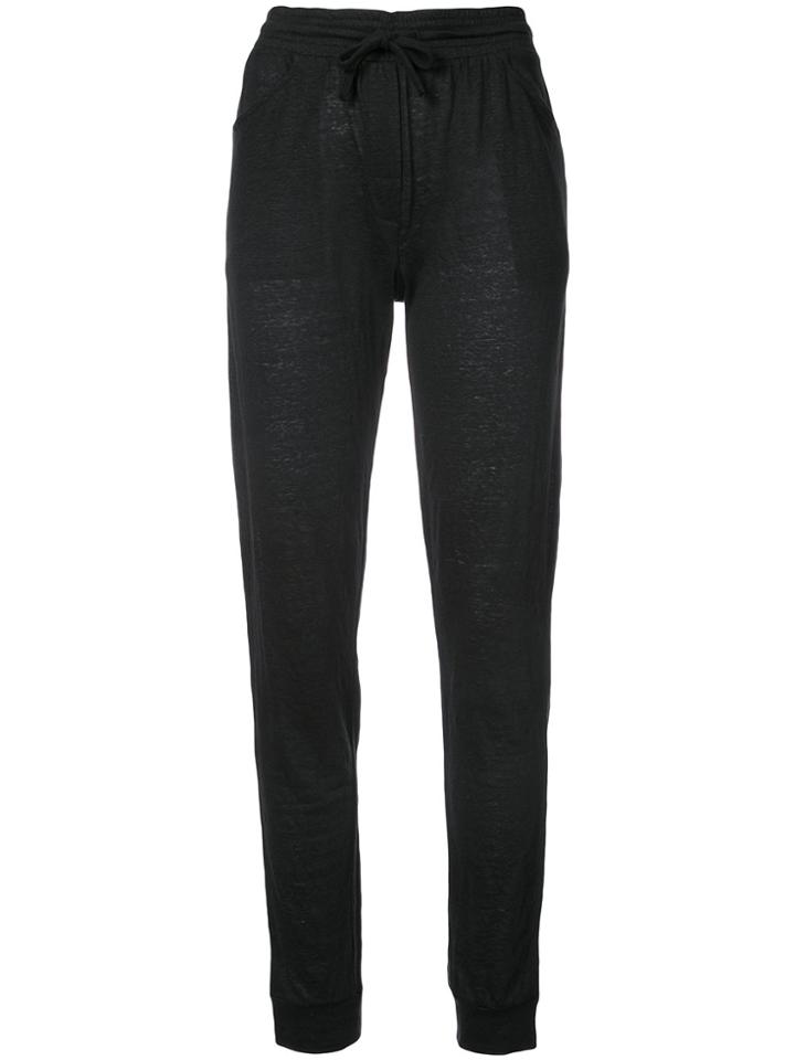 Majestic Filatures Slim-leg Track Trousers - Black