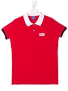 Fay Kids Teen Colour-block Polo Shirt - Red