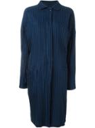 Versace Vintage Oversized Coat - Blue