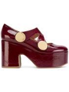 L'autre Chose Platform Buckled Pumps - Red