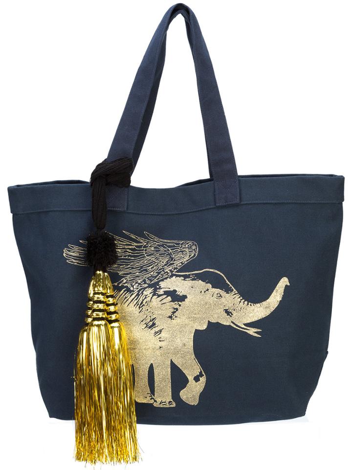 Figue Flying Elephant Tote - Blue