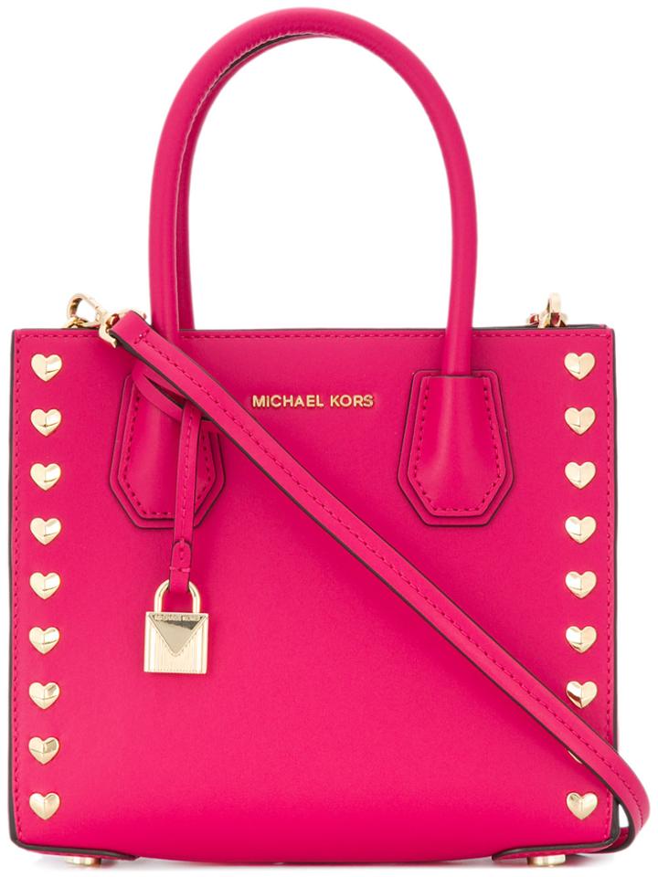 Michael Michael Kors Heart Stud Tote - Pink & Purple