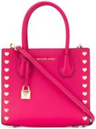 Michael Michael Kors Heart Stud Tote - Pink & Purple