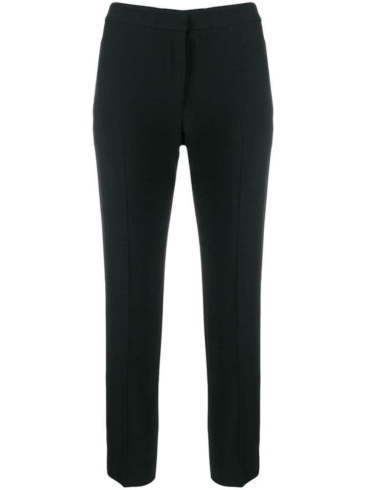 Alexander Mcqueen Cropped Leg Cigarette Trousers - Black