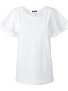 Twin-set Embroidered Flutter Sleeve T-shirt