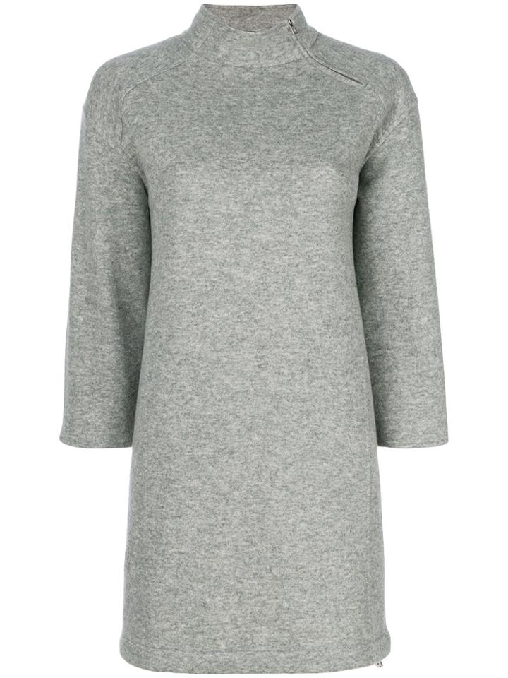 Loro Piana Turtleneck Mini Dress - Grey