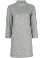 Loro Piana Turtleneck Mini Dress - Grey