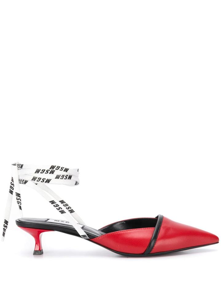 Msgm Wrap-tie Pumps - Red