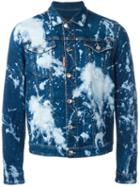 Dsquared2 Bleached Splatter Denim Jacket, Men's, Size: 50, Blue, Cotton/spandex/elastane
