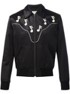 Saint Laurent 'rock' Bomber Jacket, Men's, Size: 50, Black, Viscose/cotton