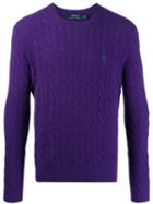 Polo Ralph Lauren Cable Knit Jumper - Purple