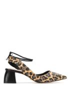 Serpui Leather Pointed Toe Pumps - Brown