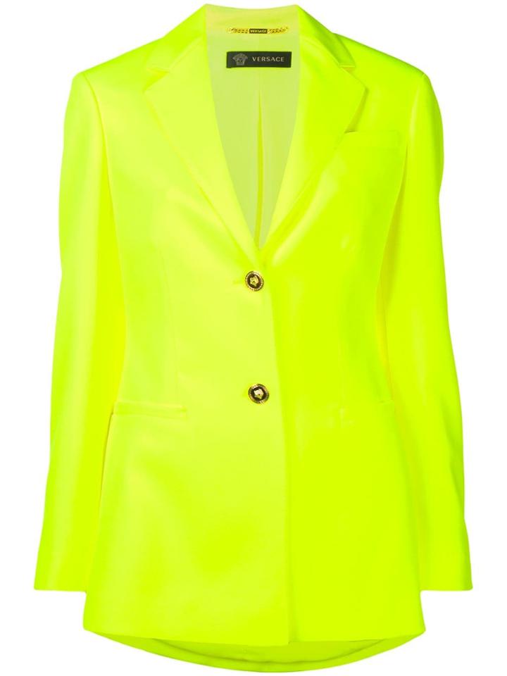 Versace Florescent Slim Blazer - Yellow