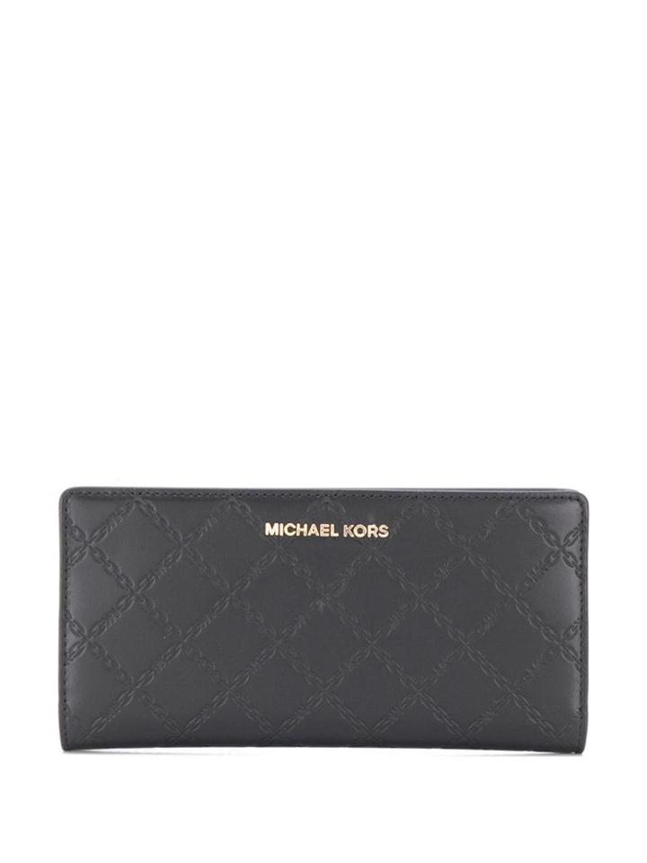 Michael Michael Kors Embossed Logo Wallet - Black
