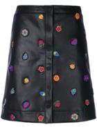 Ps By Paul Smith Embroidered Button-down Skirt - Black