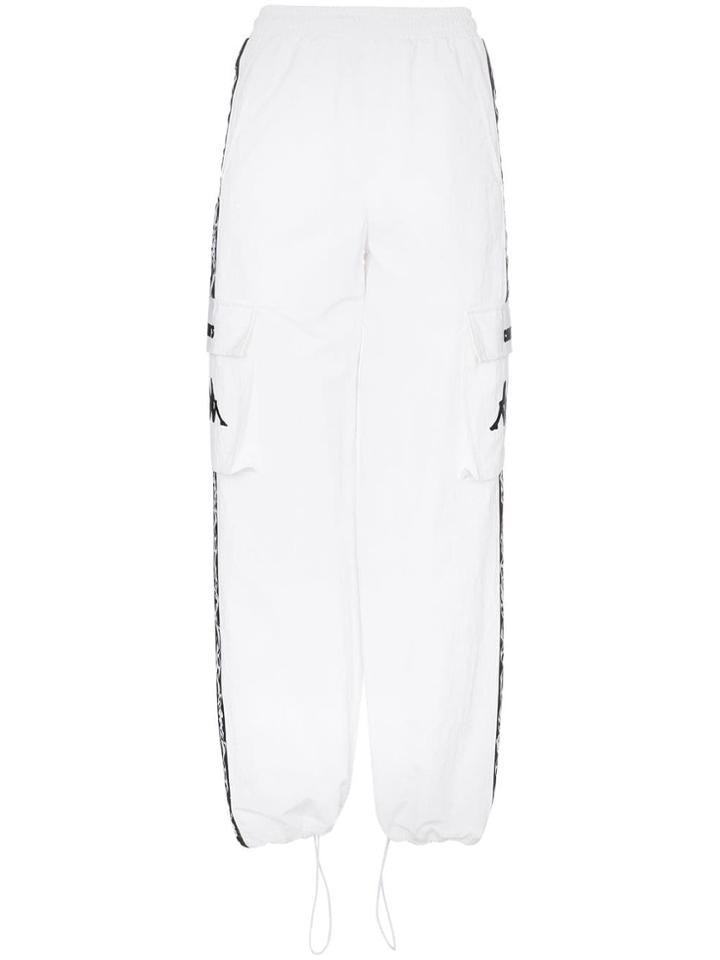 Charm's X Kappa Flame-stripe Utility Pocket Track Pants - White