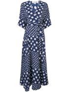 Dvf Diane Von Furstenberg Polka-dot Maxi Dress - Blue