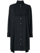 Sacai - Frill Detail Shirt Dress - Women - Cotton/polyester - 0, Black, Cotton/polyester