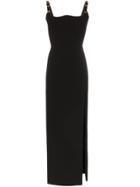 Versace Sleeveless Low Back Silk Dress - Black