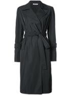 Protagonist - Fitted Trench Coat - Women - Silk/polyester - 8, Black, Silk/polyester