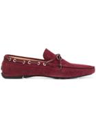 Just Cavalli Logo Plaque Moccasins - Red