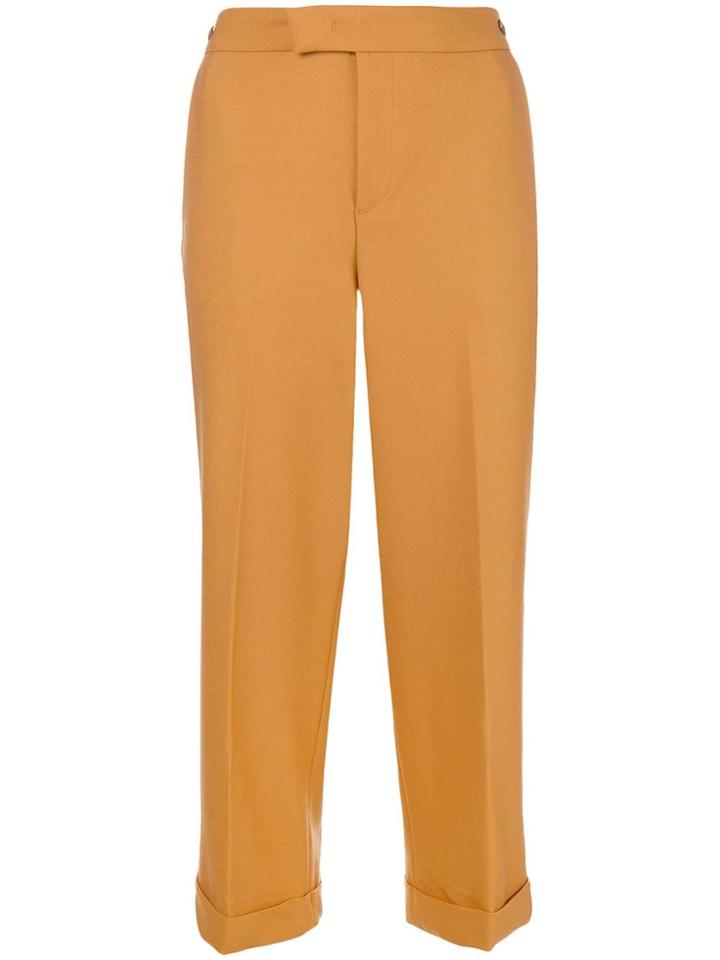 Twin-set Cropped Tailored Trousers - Yellow