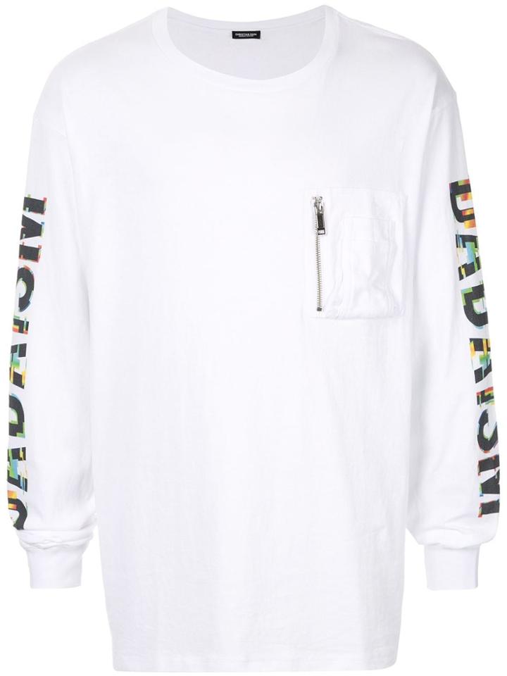 Christian Dada Graphic-print Pocket Jersey Top - White