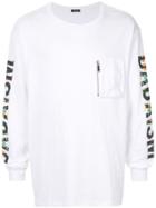 Christian Dada Graphic-print Pocket Jersey Top - White