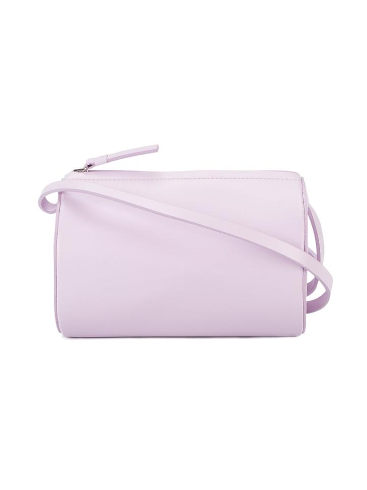 Building Block Cylinder Sling Cross-body Bag - Pink & Purple