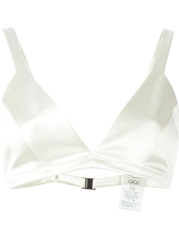Romeo Gigli Vintage Satin Bralette Top