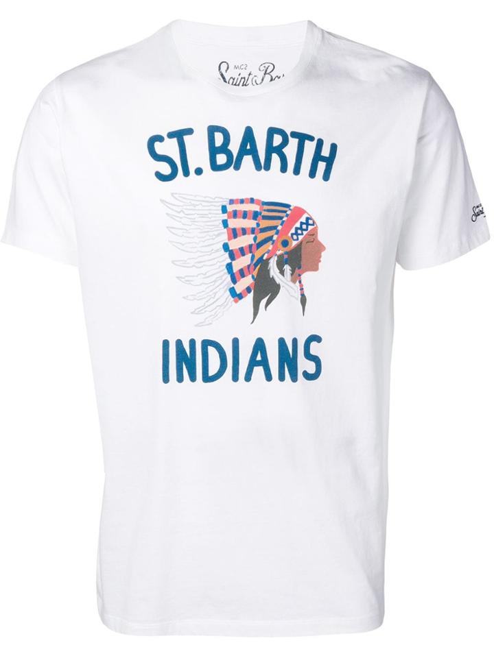 Mc2 Saint Barth Indians Print T-shirt - White
