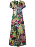 La Doublej Printed Maxi Dress - Green