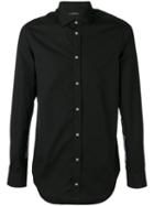John Richmond - Embroidered Hem Shirt - Men - Cotton - Xl, Black, Cotton
