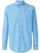 Finamore 1925 Napoli Checkered Shirt - Blue