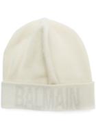 Balmain Logo Beanie Hat - Nude & Neutrals