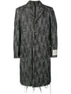 Diesel Chevron Single-breasted Coat - Black