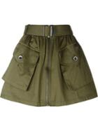 Diesel O-boden Skirt, Women's, Size: 26, Green, Cotton