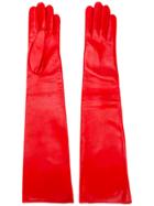 Manokhi High Shine Gloves - Red