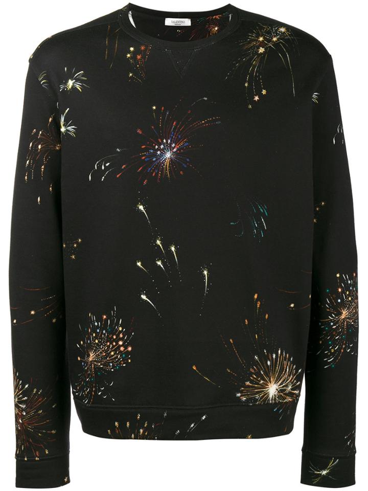 Valentino Fireworks Print Sweatshirt - Blue