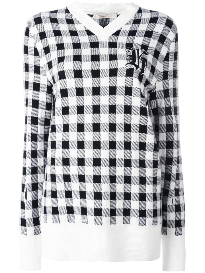 Christopher Kane - Check Jumper - Women - Cashmere/wool/virgin Wool - Xs, Black, Cashmere/wool/virgin Wool
