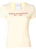 Philosophy Di Lorenzo Serafini Logo Print T-shirt - Yellow