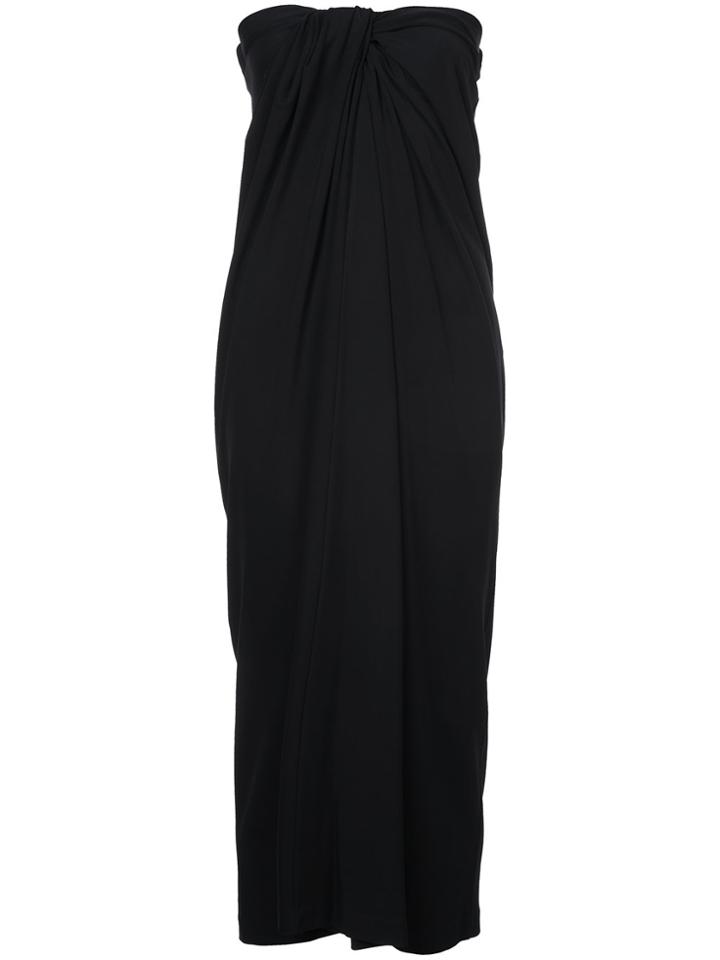Rosetta Getty Strapless Twist Front Dress - Black