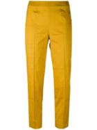 Piazza Sempione - Cropped Trousers - Women - Silk/polyamide/spandex/elastane - 42, Yellow/orange, Silk/polyamide/spandex/elastane