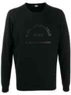 Karl Lagerfeld Address Logo Knit Sweater - Black