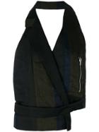 Andrea Ya'aqov Backless Asymmetric Waistcoat - Black