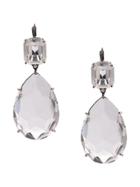 Alexander Mcqueen Clear Crystal Droplet Earrings - White