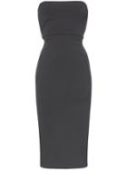Rick Owens Strapless Fitted Cotton Blend Dress - Blue